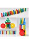 Wooden Geometric Shaped Wood Screwing Placement Game Puzzle - 3