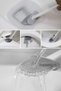 Pluto Design Toilet Brush White Toilet Bowl Brush Flexible Bendable Silicone Bathtub Cleaning Brush - 2