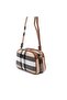 Beige - Tan Plaid Women's Crossbody Bag Sp745 - 2