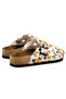 Women's White Butterfly Patterned Non-Slip Sole Orthopedic Sabo Slippers - 4