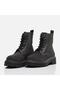 Genuine Leather Anthracite Women's Flat Boots - 3