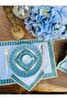 Set of 2 Blue Candy Series 100% Linen Serving Napkins - 4