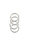 Unchained Empty Flat Model Keychain Ring 3.1 cm - 50 Pieces Silver