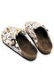 Women's White Butterfly Patterned Non-Slip Sole Orthopedic Sabo Slippers - 5