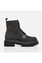 Genuine Leather Anthracite Women's Flat Boots