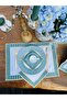 Set of 2 Blue Candy Series 100% Linen Serving Napkins - 2