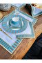 Set of 2 Blue Candy Series 100% Linen Serving Napkins - 3