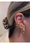 Women's Gold Color 2-Piece Cuff (cartilage Earring)