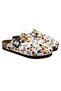 Women's White Butterfly Patterned Non-Slip Sole Orthopedic Sabo Slippers - 2