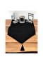 American Service, Silvery Linen Runner Black Color - 3