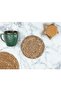 6-Piece Balsa Straw Cup Mug Under Cup or Tea Plate Base - 6