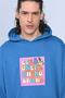 Henley Blue Men's Hooded Hoodie