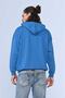 Henley Blue Men's Hooded Hoodie - 5
