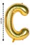 Foil Balloon Letter C Helium Balloon 40 Cm Gold Color