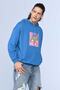 Henley Blue Men's Hooded Hoodie - 3