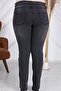 Women's Smoked Light Grinding High Waist Large Size Skinny Leg Jeans - 3