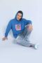 Henley Blue Men's Hooded Hoodie - 2