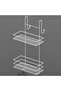 Two-Tier Bathroom Shower Cabin Shelf White Jm065 - 2