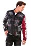 Men's Black Hand Painted Denim Jacket with Metal Detail - 5
