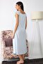 Lace Detailed 2504 Blue Maternity Nightgown Set - 2