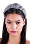 Hahai Women's Wide Band Black & White Color Gingham Knotted Crown - 2