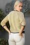 Women's Beige Crew Neck Sleeve and Hem Line Detailed Hair Knitted Mercerized Sweater M10010800KZ99066 - 7