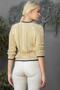 Women's Beige Crew Neck Sleeve and Hem Line Detailed Hair Knitted Mercerized Sweater M10010800KZ99066 - 8