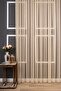 Grek Beige Color Plain Tulle Curtain, 300x260, Sparse Pleat, 1/2 - 6