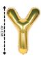 Foil Balloon Letter Y Helium Balloon 40 Cm Gold Color