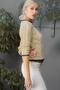 Women's Beige Crew Neck Sleeve and Hem Line Detailed Hair Knitted Mercerized Sweater M10010800KZ99066 - 5