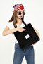 Black Velvet Fabric Multi-Compartment Large Hand and Shoulder Bag Gc 017100 - 5