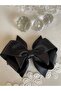 Black Satin Ribbon Bow Buckle - 2