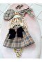 Pattern Paper Bag Skirt & Hat & Vintage Collar & Buckle Set - 2