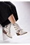 Women's Back Zippered Double Buckle Adjustable and Tied Summer Boots White - 5