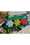 New Year Christmas Gift Snowflake 12 Pieces Glitter Pine Tree Ornament Styrofoam Set Boxed Gold Silver Red - 3