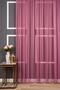 Grek Fuchsia Color Plain Tulle Curtain, 600x250, Sparse Pleat, 1/2 - 3
