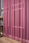 Grek Fuchsia Color Plain Tulle Curtain, 600x250, Sparse Pleat, 1/2 - 6