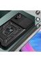 Poco M3/Redmi 9t Case Camera Protected Sliding Ring Armor Military Tank Black - 7