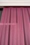 Grek Fuchsia Color Plain Tulle Curtain, 600x250, Sparse Pleat, 1/2 - 7