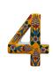 Handmade Ceramic Door Number, Door Numbers Yellow 4