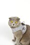 Cat Walking Collar - Cat Chest Collar Set Soft Suede Fabric Gray Color