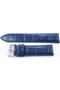 Indigo Leather Watch Band 24 mm Watch Strap Stitched Parliament Blue - 4