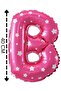 Foil Balloon Letter B Helium Balloon 40 Cm Pink Color