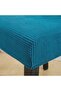 6 Pieces Lycra Chair Cover, Chair Cover Washable Piti Square Pattern Petrol Blue - 5