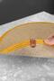 2 Pieces 32cm Round Mustard Striped American Service Wicker Jute Braid Charger Presentation Set - 3