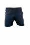 Men's Black and White Split Drop Printed Unlined Sports Running Walking Fitness Shorts with Pockets - 2