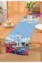 Watercolor Sea and Sail Motif Specially Designed Runner