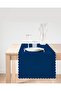 Saks Blue Solid Color Designed Runner - 2