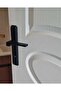 Luxury Mirrored Door Handle (WC - Bathroom) Left Hand Opening Matte Black - 2