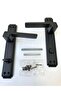 Luxury Mirrored Door Handle (WC - Bathroom) Left Hand Opening Matte Black - 5